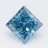 0.89 Carat Princess Shaped Very Good Cut Blue- SI1 Lab Grown Diamond