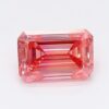 0.94 Carat Emerald Shaped Good Cut Pink- VS2 Lab Grown Diamond