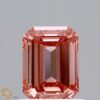 0.9 Carat Emerald Shaped Good Cut Pink- SI1 Lab Grown Diamond
