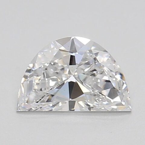 0.5 Carat Half Moon Shaped Excellent Cut E- VS2 Lab Grown Diamond .