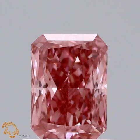 0.69 Carat Radiant Shaped Good Cut Pink- VS1 Lab Grown Diamond