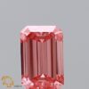 0.75 Carat Emerald Shaped Good Cut Pink- VS1 Lab Grown Diamond