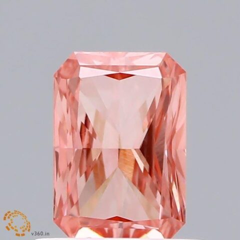 0.83 Carat Radiant Shaped Good Cut Pink- VS2 Lab Grown Diamond