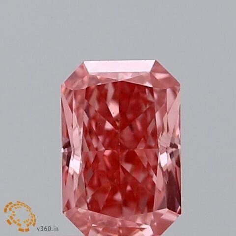 0.84 Carat Radiant Shaped Good Cut Pink- VS2 Lab Grown Diamond