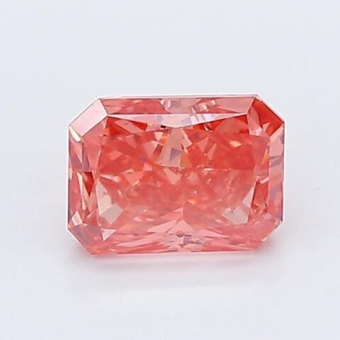 0.85 Carat Radiant Shaped Very Good Cut Pink- SI1 Lab Grown Diamond