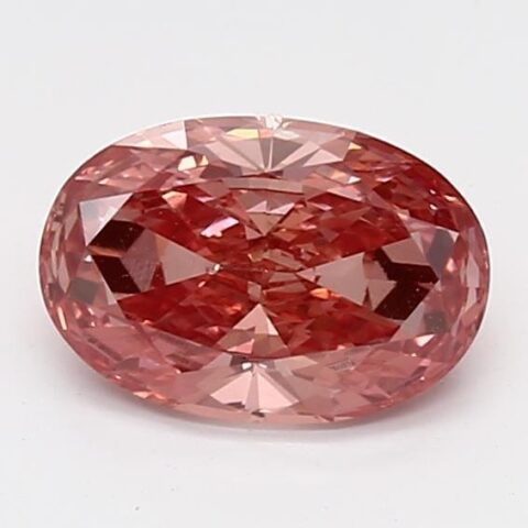 0.91 Carat Oval Shaped Good Cut Pink- VS2 Lab Grown Diamond