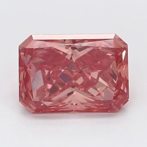 0.96 Carat Radiant Shaped Good Cut Pink- VS2 Lab Grown Diamond