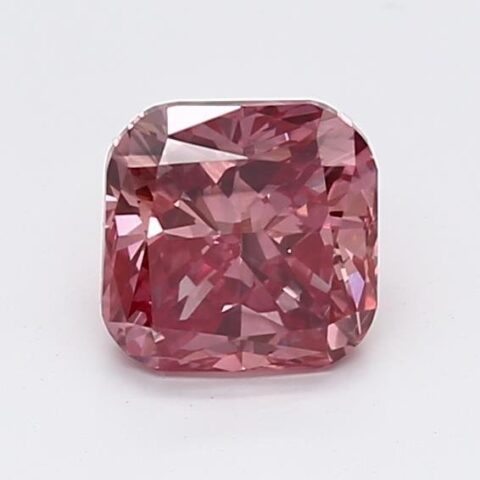 0.9 Carat Cushion Shaped Good Cut Pink- SI1 Lab Grown Diamond