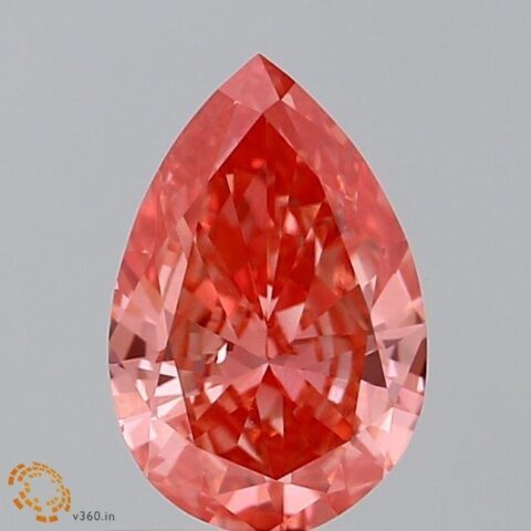 1.01 Carat Pear Shaped Good Cut Pink- SI1 Lab Grown Diamond