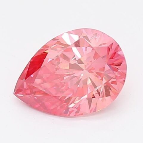 1.01 Carat Pear Shaped Very Good Cut Pink- SI1 Lab Grown Diamond