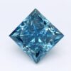 1.02 Carat Princess Shaped Very Good Cut Blue- VS2 Lab Grown Diamond