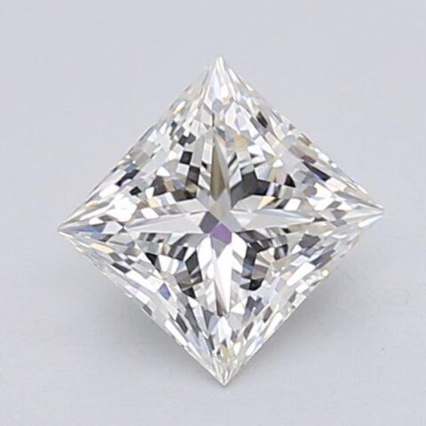 1.02 Carat Princess Shaped Excellent Cut G- VS2 Lab Grown Diamond