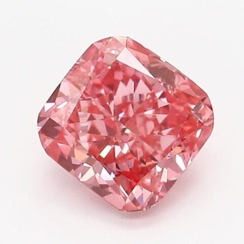1.02 Carat Cushion Shaped Very Good Cut Pink- VS1 Lab Grown Diamond
