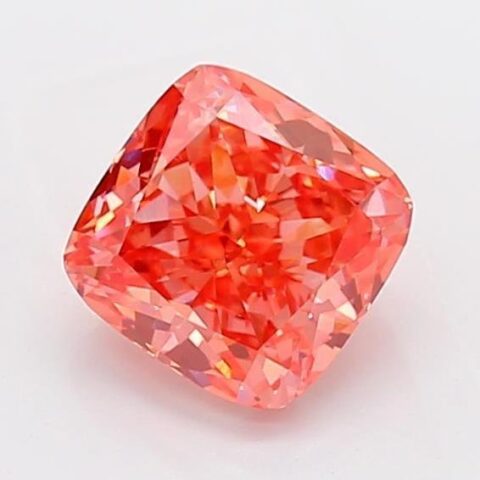 1.02 Carat Cushion Shaped Very Good Cut Pink- SI1 Lab Grown Diamond