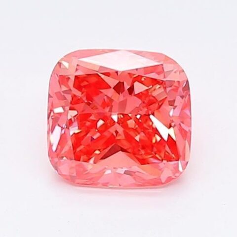 1.02 Carat Cushion Shaped Good Cut Pink- SI1 Lab Grown Diamond