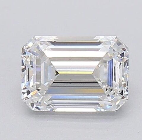 1.03 Carat Emerald Shaped Excellent Cut E- VS2 Lab Grown Diamond