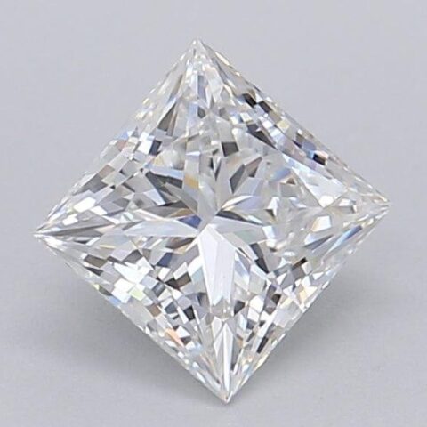 1.04 Carat Princess Shaped Excellent Cut E- VVS2 Lab Grown Diamond