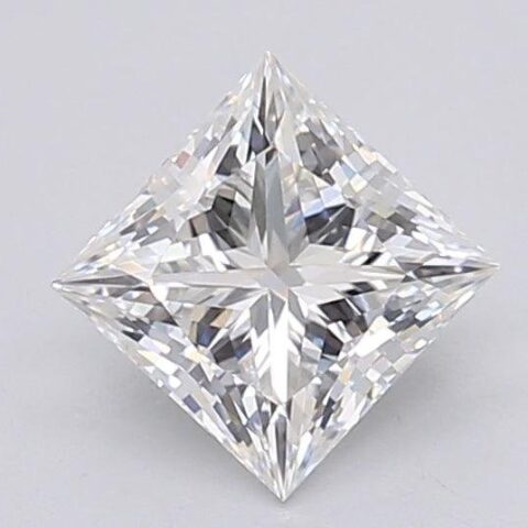 1.04 Carat Princess Shaped Excellent Cut F- VVS2 Lab Grown Diamond