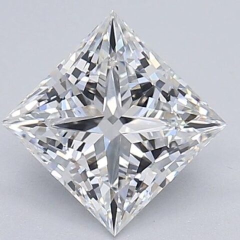 1.04 Carat Princess Shaped Excellent Cut F- VVS2 Lab Grown Diamond