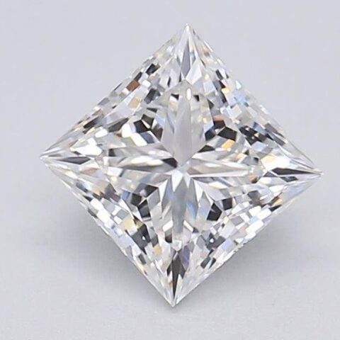 1.04 Carat Princess Shaped Excellent Cut F- VVS2 Lab Grown Diamond