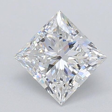 1.04 Carat Princess Shaped Excellent Cut F- VVS2 Lab Grown Diamond