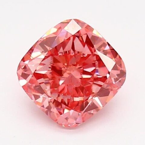 1.04 Carat Cushion Shaped Very Good Cut Pink- SI1 Lab Grown Diamond