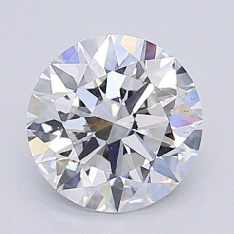 1.05 Carat Round Shaped Excellent Cut F- SI1 Lab Grown Diamond