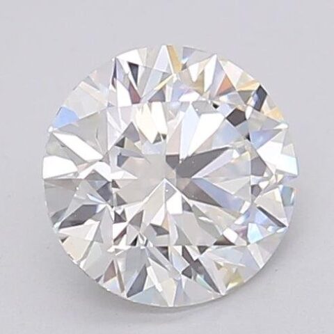 1.05 Carat Round Shaped Excellent Cut F- SI1 Lab Grown Diamond