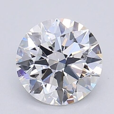 1.05 Carat Round Shaped Excellent Cut F- VS2 Lab Grown Diamond