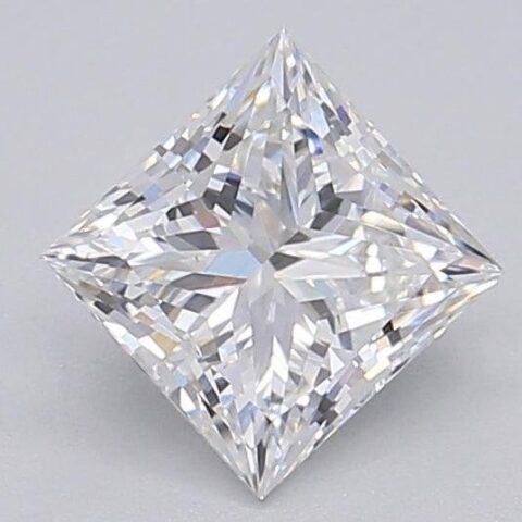 1.06 Carat Princess Shaped Excellent Cut E- VS1 Lab Grown Diamond