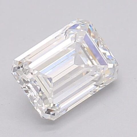 1.06 Carat Emerald Shaped Excellent Cut F- VS1 Lab Grown Diamond