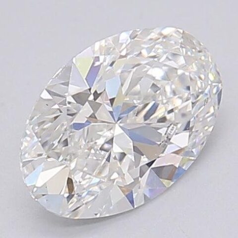 1.06 Carat Oval Shaped Excellent Cut F- VS1 Lab Grown Diamond