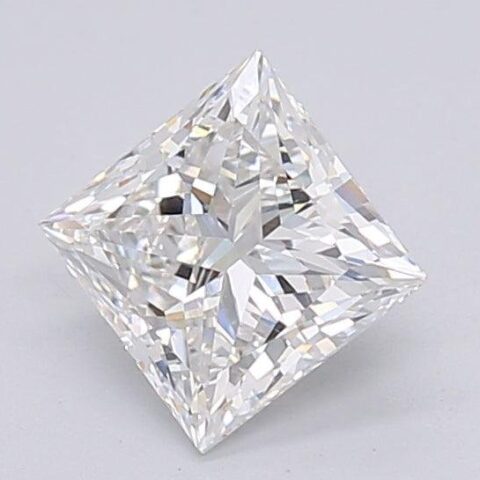 1.06 Carat Princess Shaped Excellent Cut F- VS1 Lab Grown Diamond