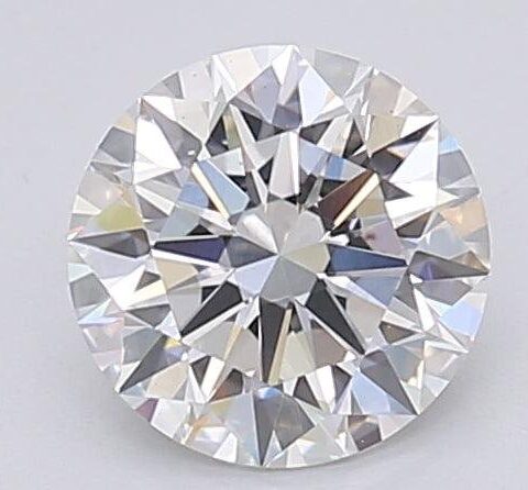 1.06 Carat Round Shaped Excellent Cut F- VS1 Lab Grown Diamond