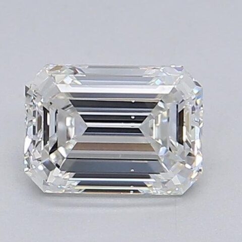 1.06 Carat Emerald Shaped Excellent Cut F- VS2 Lab Grown Diamond