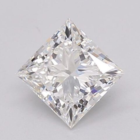 1.06 Carat Princess Shaped Excellent Cut F- VS2 Lab Grown Diamond