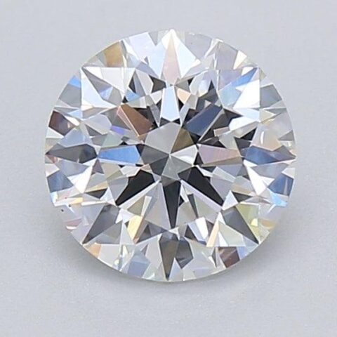 1.06 Carat Round Shaped Excellent Cut F- VS2 Lab Grown Diamond