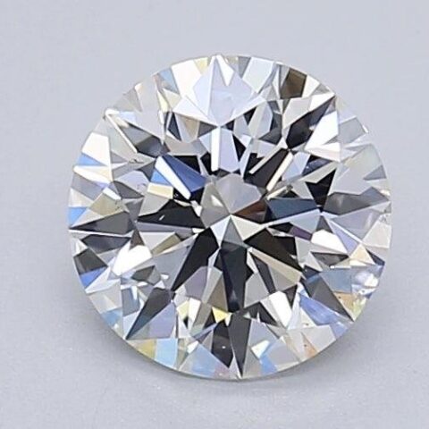 1.06 Carat Round Shaped Excellent Cut F- VS2 Lab Grown Diamond