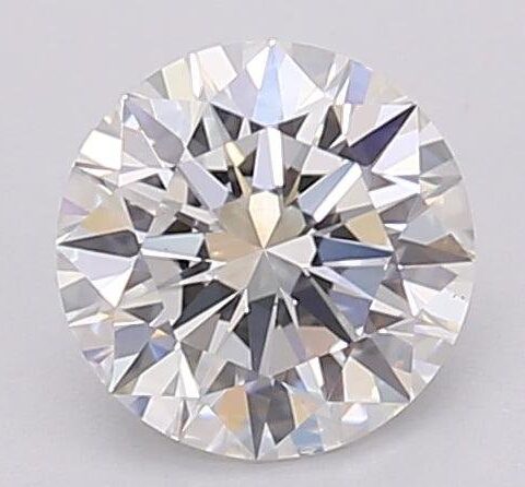 1.06 Carat Round Shaped Excellent Cut F- VS2 Lab Grown Diamond