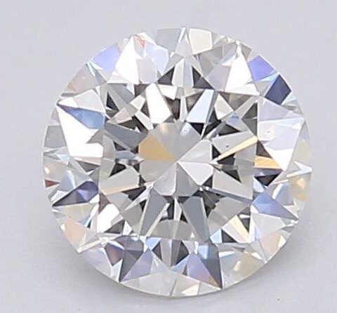 1.06 Carat Round Shaped Excellent Cut F- VS2 Lab Grown Diamond