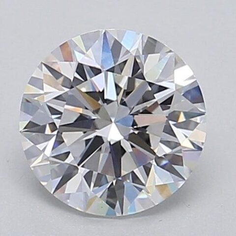 1.06 Carat Round Shaped Excellent Cut F- VS2 Lab Grown Diamond
