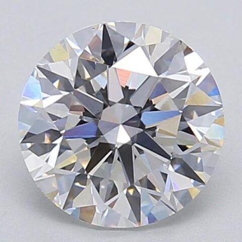 1.06 Carat Round Shaped Excellent Cut F- VS2 Lab Grown Diamond