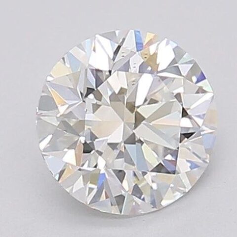 1.06 Carat Round Shaped Excellent Cut F- VS2 Lab Grown Diamond
