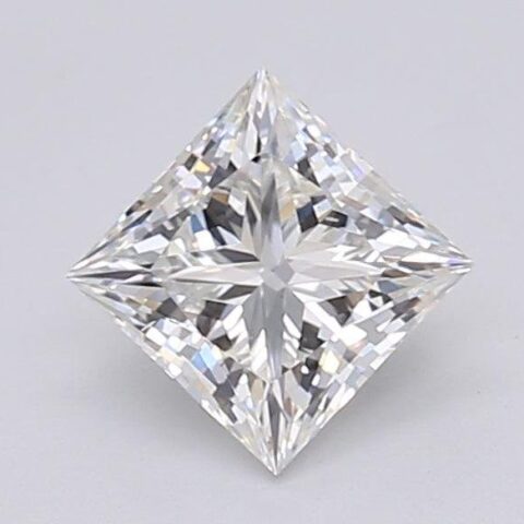1.06 Carat Princess Shaped Excellent Cut G- VS2 Lab Grown Diamond