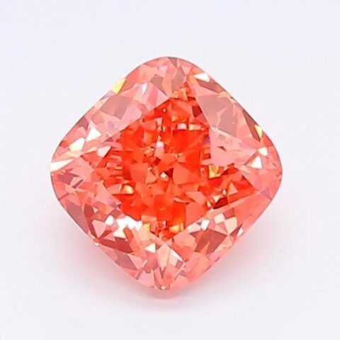 1.06 Carat Cushion Shaped Good Cut Pink- VS1 Lab Grown Diamond