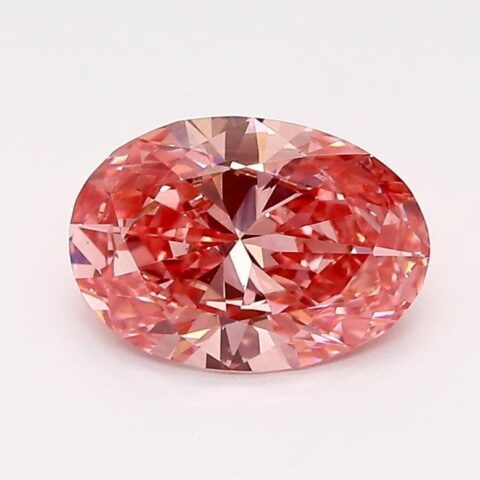 1.06 Carat Oval Shaped Good Cut Pink- VS2 Lab Grown Diamond