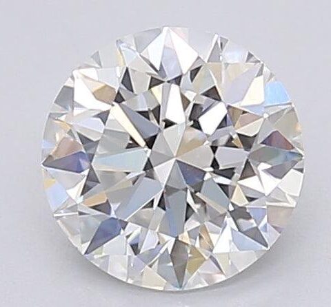 1.08 Carat Round Shaped Excellent Cut F- VS1 Lab Grown Diamond