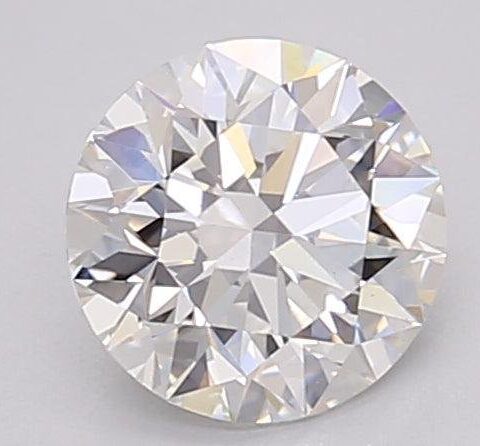 1.08 Carat Round Shaped Excellent Cut F- VS1 Lab Grown Diamond