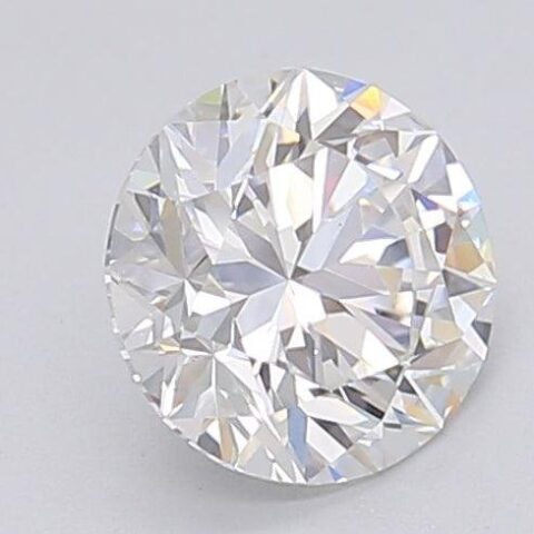 1.08 Carat Round Shaped Excellent Cut F- VS1 Lab Grown Diamond
