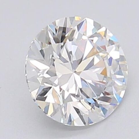 1.08 Carat Round Shaped Excellent Cut F- VS1 Lab Grown Diamond